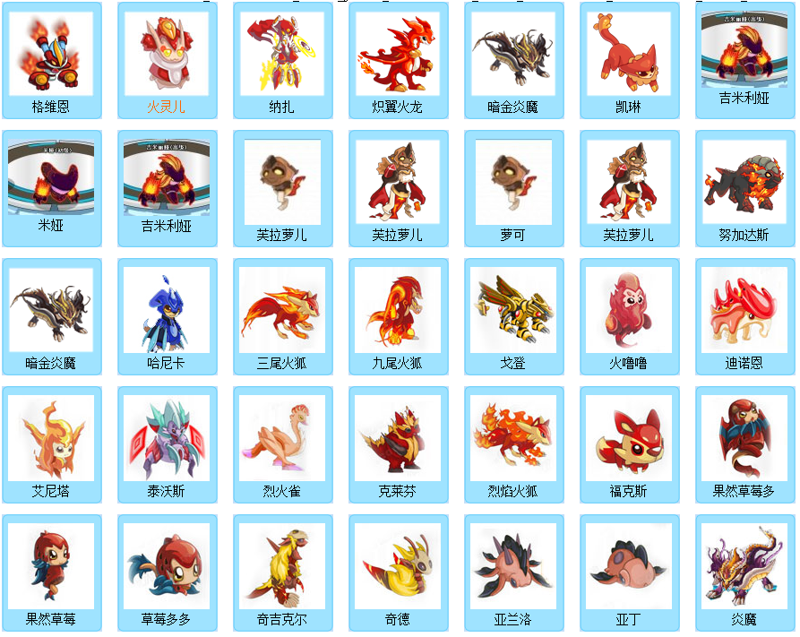赛尔号精灵图鉴-赛尔号精灵大全